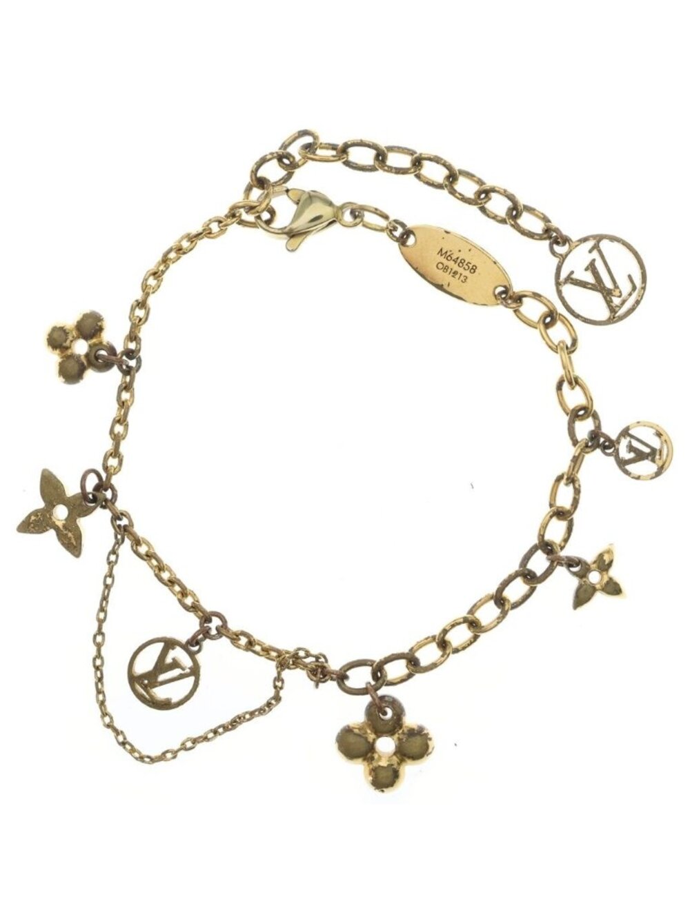 Louis Vuitton Blooming LV Circle Chain Bracelet Gold